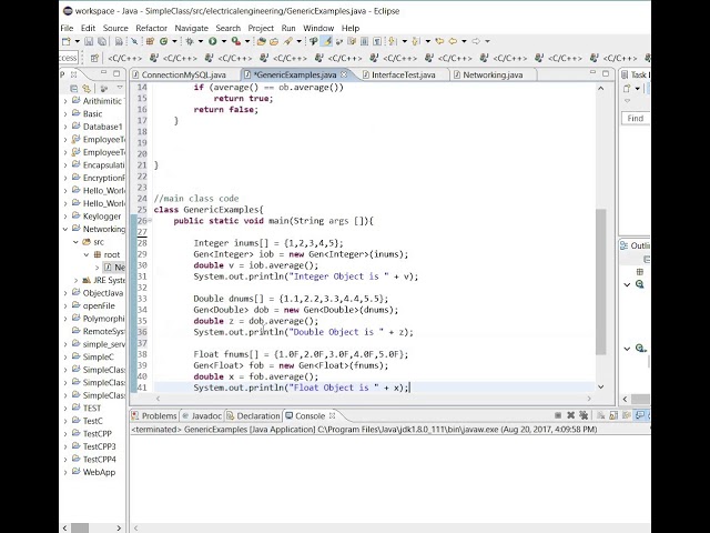 Advanced Java- Generics Example 5 (Using WildCard)