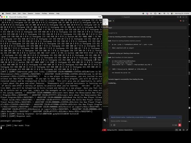 I created a command line client for Ultima Online and gave it to Claude