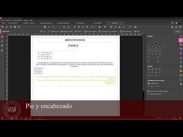 10 - Pie y encabezado | Adobe Acrobat PRO 2024