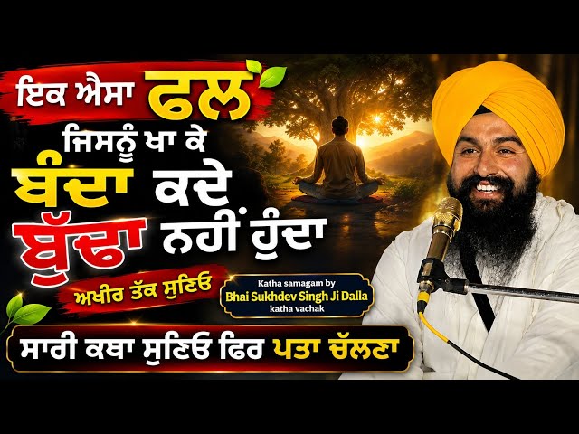 ਇਕ ਐਸਾ ਫਲ ਜਿਸਨੂੰ ਖਾ ਕੇ ਬੰਦਾ ਕਦੇ ਬੁੱਢਾ ਨਹੀਂ ਹੁੰਦਾ ਅਖੀਰ ਤੱਕ ਸੁਣਿਓ || samagam bhai Sukhdev Singh Dalla 