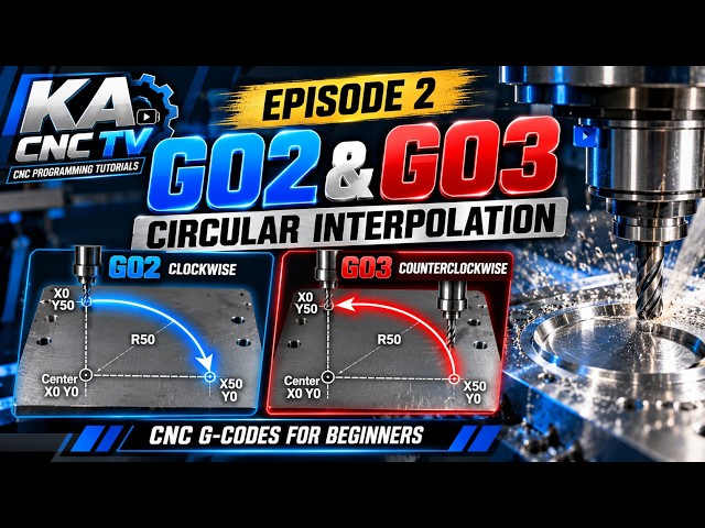 CNC G02 & G03 Explained for Beginners | Circular Interpolation | Episode 2