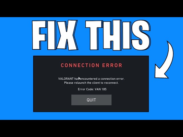How To Easily Fix Valorant Error Code VAN 185 | Quick Guide (2025)
