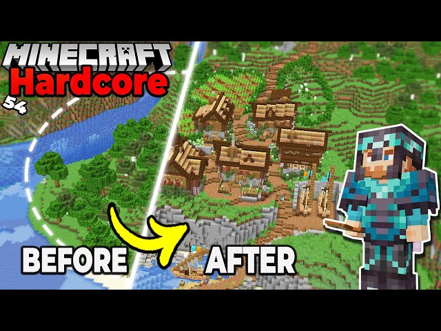 I Built a FISHERMAN Village in Minecraft Hardcore 1.20 Survival Let's Play