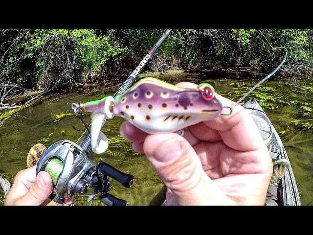 River Fishing A Frog Plopper!