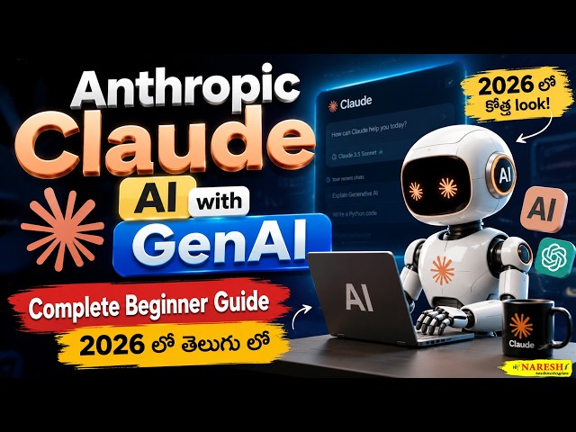 Anthropic Claude AI with GenAI: Complete Beginner's Guide 2026 in Telugu | AI Jobs | Naresh IT