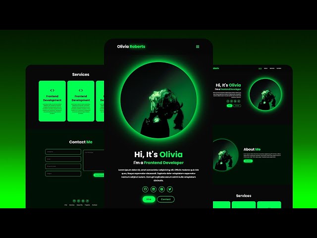 Build a Responsive Developer Portfolio Website Using HTML & CSS & JavaScript