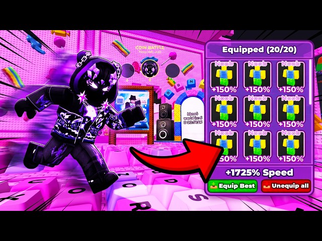 The Most OP Account in +1 Speed Keyboard Escape... (Roblox)