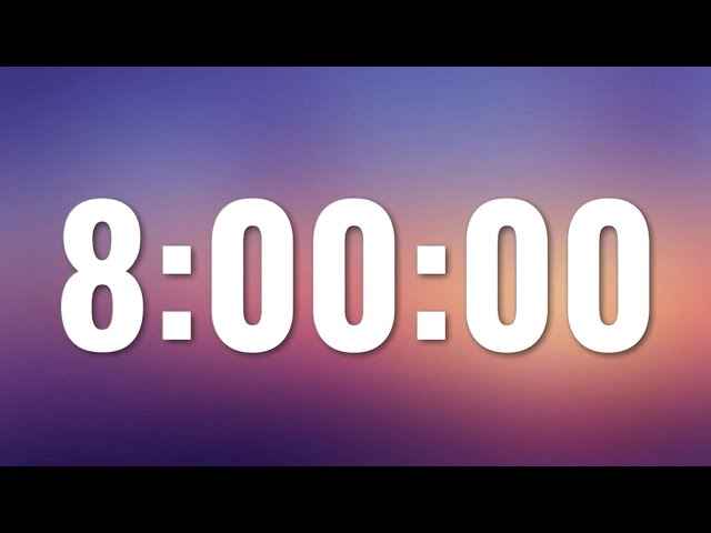 8 Hour Timer - No Sounds, No Ads, No Music