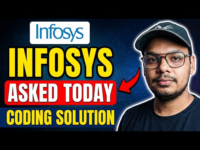 Infosys Coding Question Asked | Actual Infosys SP/DSE Coding Question Solution Asked in Exam