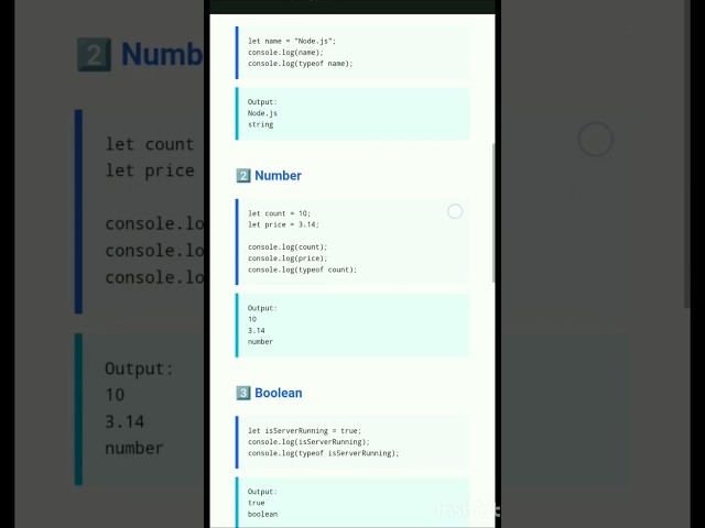 JavaScript Data Types in Node.js Explained | Primitive Types with Examples