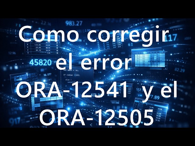 Como corregir el error ORA 12541 no hay listener y el ORA 12505 SID no registrado