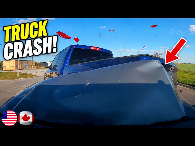BLUE PICKUP BAD LEFT TURN CAUSES CRASH - 1037 | Driving Fails