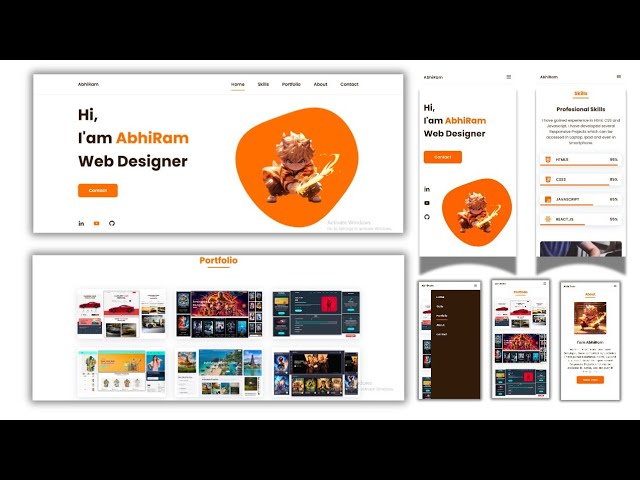 How to Make a Responsive Portfolio Website Using Html , CSS and JavaScript | @TechnoWhiteFang