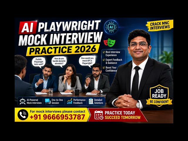 🔥 AI Playwright Mock Interview Practice 2026 | Real-Time QA Interview Questions & Answers | QA Job