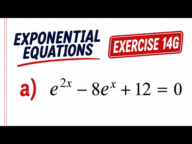 Exponential Equations- EX 14G Question 3a- A-Level Maths Pure 1 #alevelmaths 