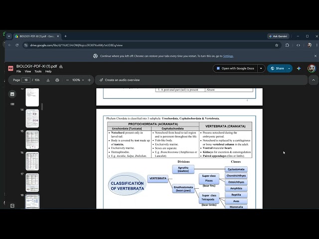 phylum Hemichordata and  Chordata  \ class 11 Biology \  NS tutorials...