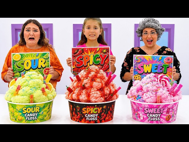 SWEET vs SPICY vs SOUR Food Challenge! Ruby and Bonnie
