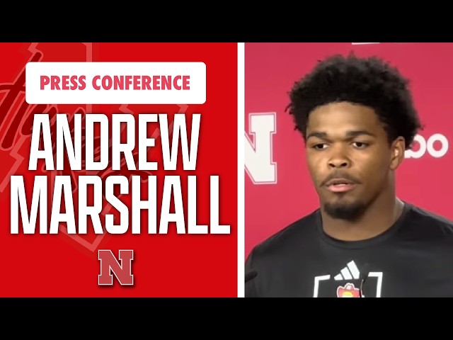 Nebraska Football DB Andrew Marshall meets with the media following 49-21 win over Ohio I GBR