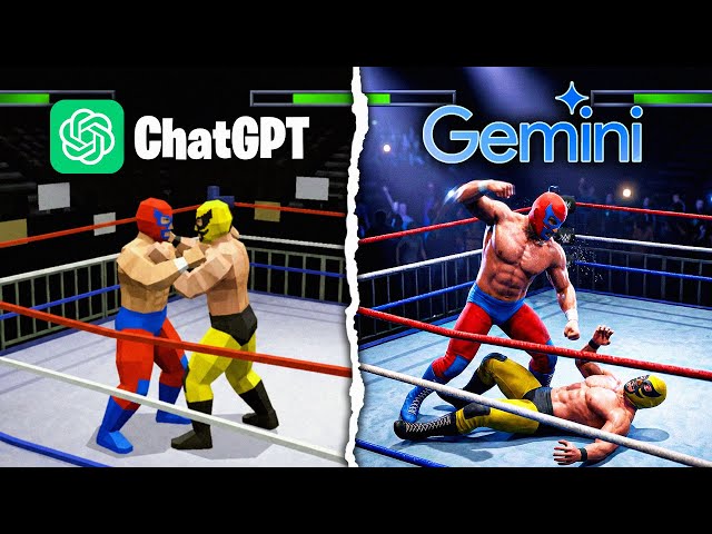 ChatGPT vs Gemini: I Built a REAL 3D Wrestling Game