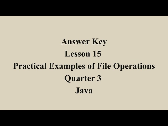 Practical Examples of File Operations | Q3 Java L15 P5 | SMILE ROAD