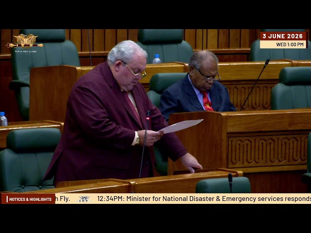 NATIONAL PARLIAMENT SITTING | 03rd June, 2026