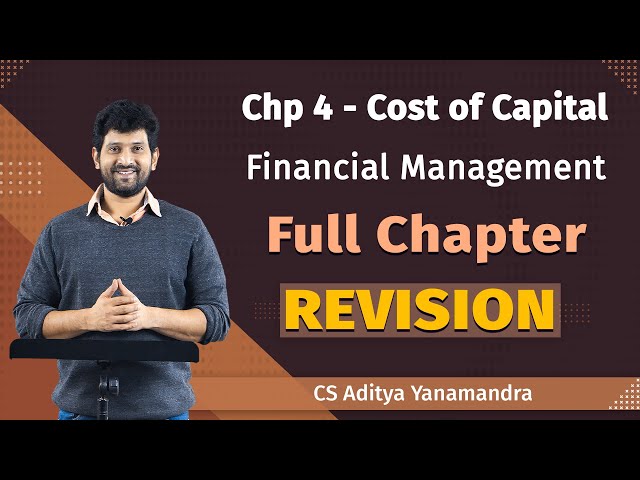 CA Inter I FM I Cost of Capital I Full Revision
