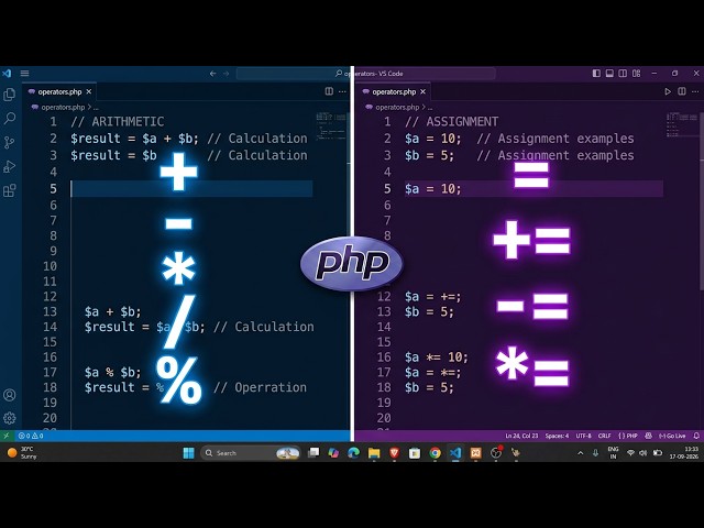 Operators in php ( Part - 1 )  | Operators Kya hote hai | How to Use Operators Coding Language