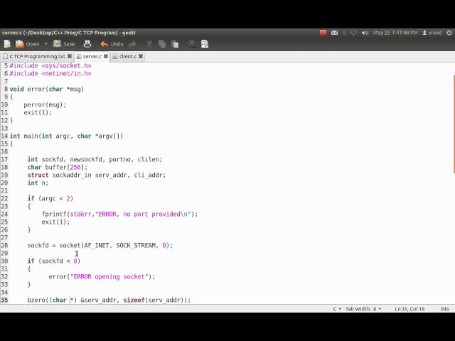 TCP/IP Programming in C