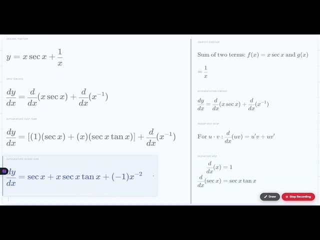 Class 12 Maths CH-2 EX-1 Q-3 | Derivative of Sum and Product