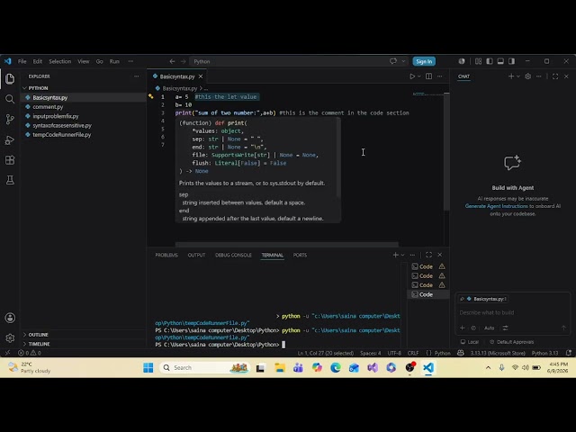 Basic Syntax of Python, Comment in Python