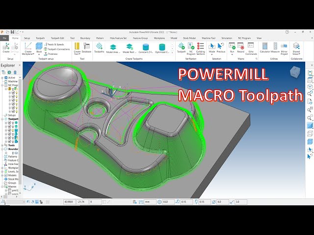 PowerMill 2022 Tutorial #103 | How to Creater Macro Program Toolpath template