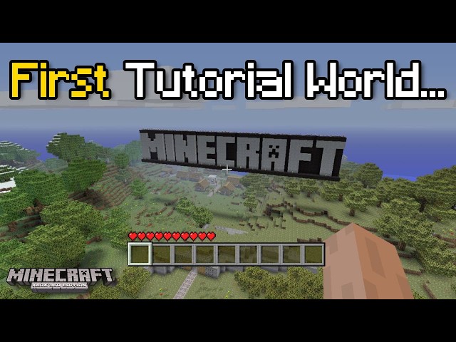 Exploring Minecraft's FIRST Tutorial World... (Xbox 360 TU1)