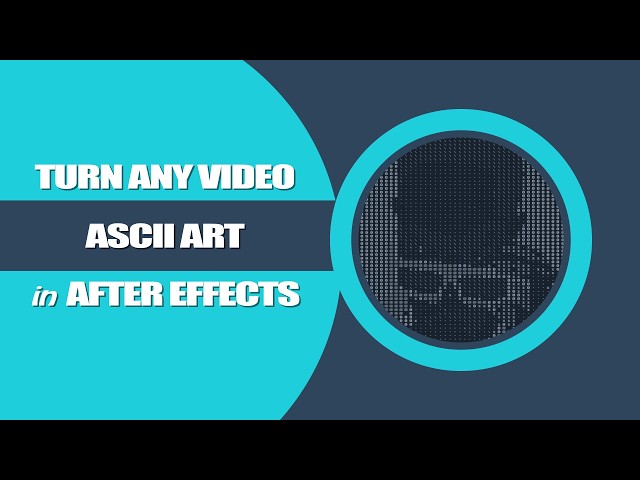 How to Make ASCII Art Effect in After Effects 🔥 #ASCIIArt #AfterEffectsTutorial #MotionGraphics