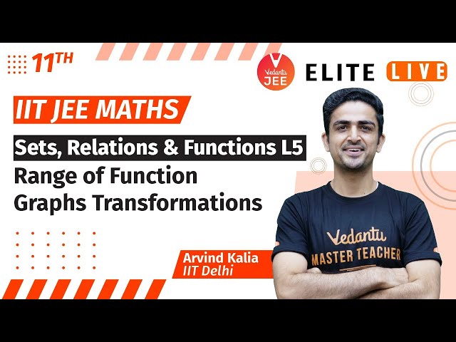 Sets Relations & Functions Class 11 | Lecture 5 | JEE Main | JEE Advanced |Arvind Kalia Sir| Vedantu