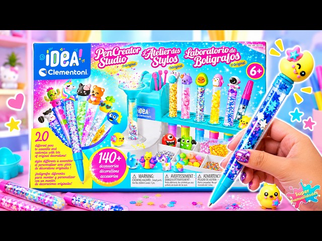 I Made Pens with Water, Glitter and Slime | Pen Laboratory ✨Supermanualidades