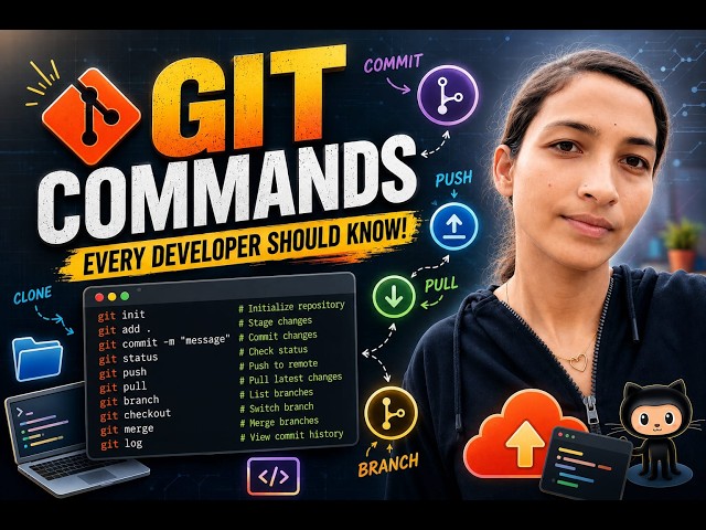 Video 3.Git Commands Every Developer Should Know | Git & GitHub Commands Explained #Git #GitCommands