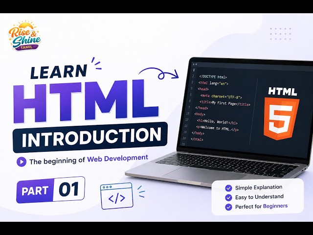 HTML 01 - INTRODUCTION TO HTML | HTML Tutorial for beginners 2026