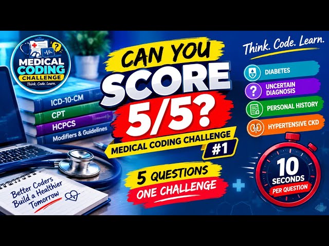 Can You Score 5/5? | Medical Coding Challenge #1