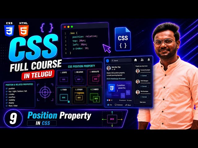 CSS Animation & @keyframes in Telugu | Full CSS Course in telugu