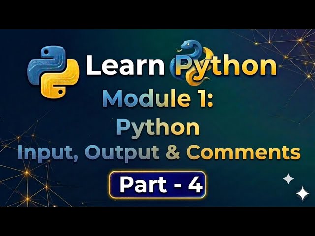 Learn Python Input , Output & Comments |  Part 4 #python #pythontutorial 