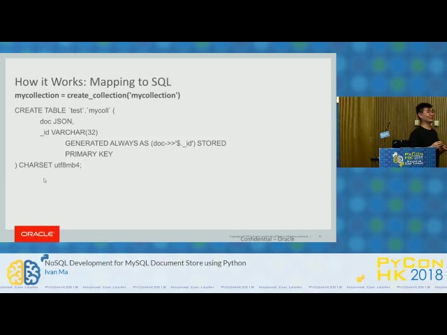 NoSQL Development for MySQL Document Store using Python | PyConHK 2018