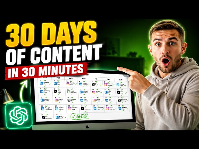 I Spent 30 Minutes on AI Content and Posted for the Whole Month #contentcreation