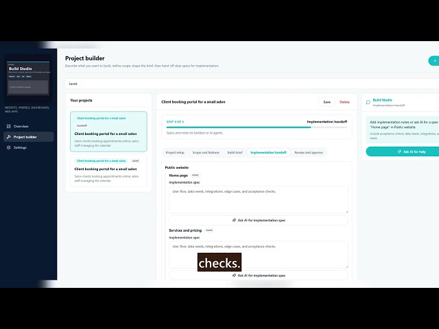 Build Studio Demo | Plan, Scope and Hand Off Digital Projects