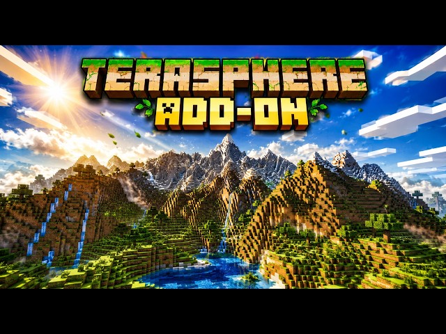 Best world generation addon |Terrasphere addon mcpe | full showcase