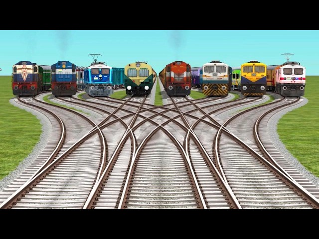 Today  Rails🏁Crossings At Bumpy Broken Railroad Tracks | train videos indian railways