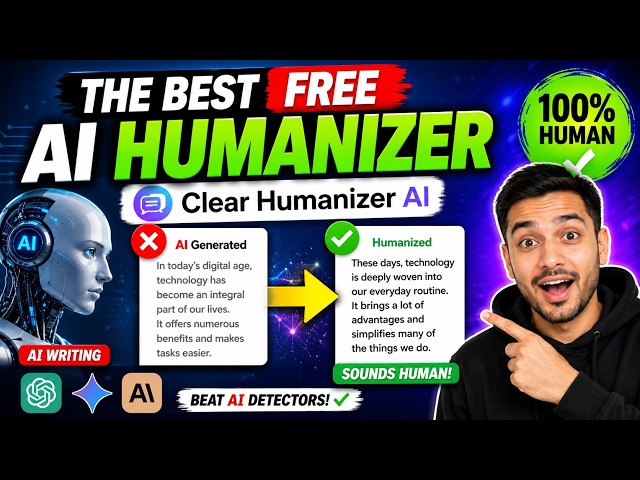 The Best FREE AI Humanizer in 2026 | Clear Humanizer AI Review & Test | Unlimited Text Humanizer