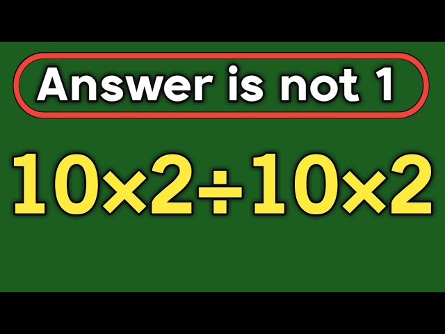 10×2÷10×2 = ❓ / Most people get this order of operations wrong / PEMDAS rules question 