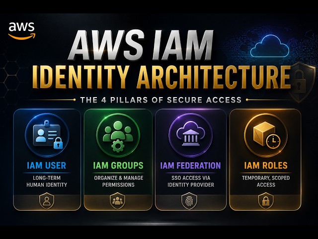 AWS IAM Explained for Beginners | Users vs Groups vs Federation vs Roles (Complete Guide)