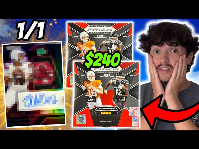 MY BIGGEST PULL EVER!… (2025 Prizm Drafts Football Hobby)