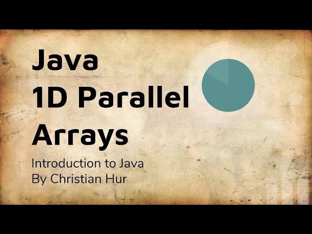 Java 1-D Parallel Arrays